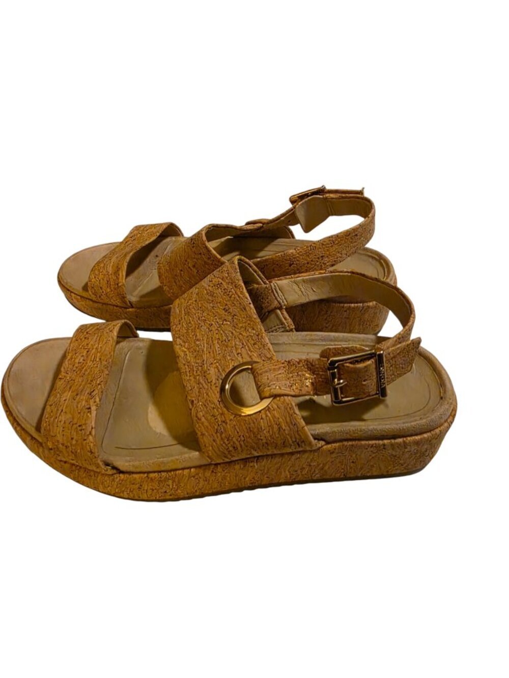 Vionic Louise Cork Beachy Vacation Brown Comfort Sandals Sz 6